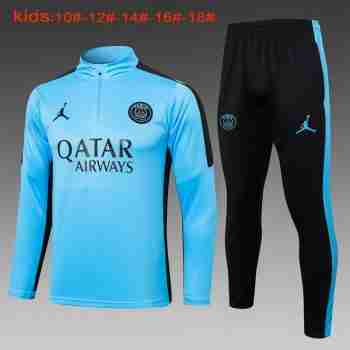 Sweat Entrainement Ensemble Enfant Paris Saint Germain 2024 2025 Bleu
