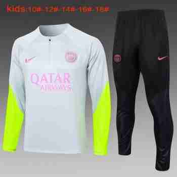 Sweat Entrainement Ensemble Enfant Paris Saint Germain 2024 2025 Gris