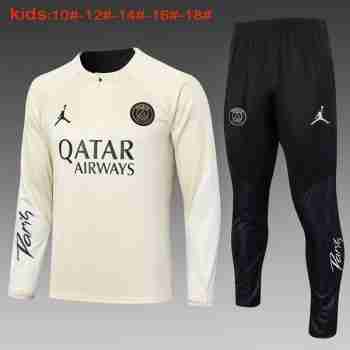 Sweat Entrainement Ensemble Enfant Paris Saint Germain 2024 2025 Jaune