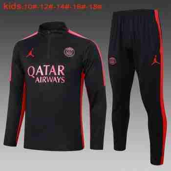 Sweat Entrainement Ensemble Enfant Paris Saint Germain 2024 2025 Noir Rosa