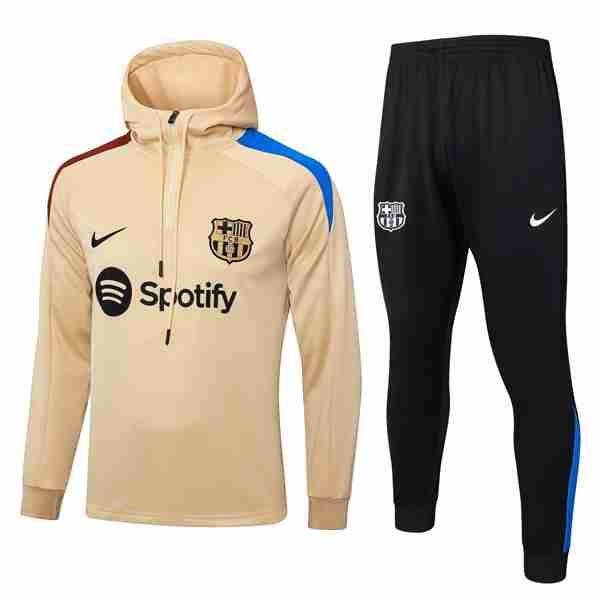 Sudadera Con Capucha Barcelona 2024-2025 Amarillo 3 Survetement A Capuche Barcelone 2024 2025 Amarillo