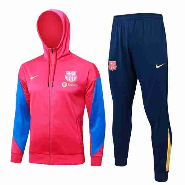 Chandal Con Capucha Barcelona 2024-2025 Rojo Azul 5 Survetement A Capuche Barcelone 2024 2025 Rojo Azul