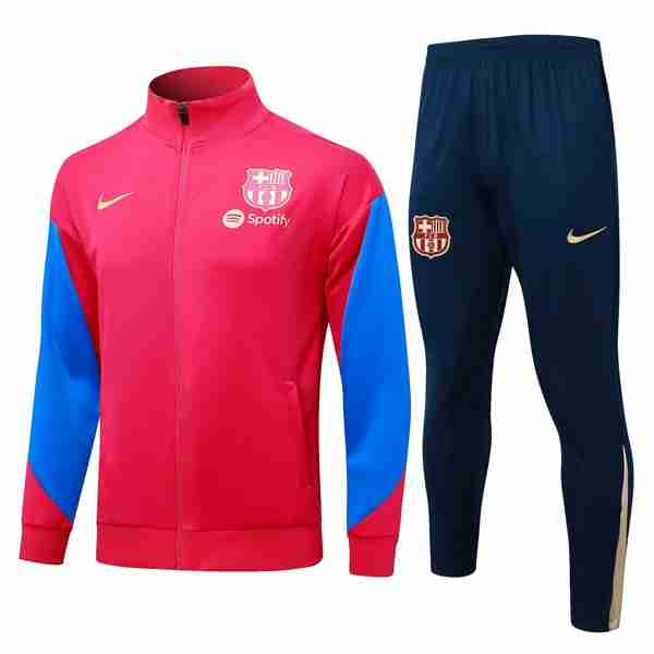 Chandal Barcelona 2024-2025 Rojo Azul 3 Survetement Barcelone 2024 2025 Rojo Azul
