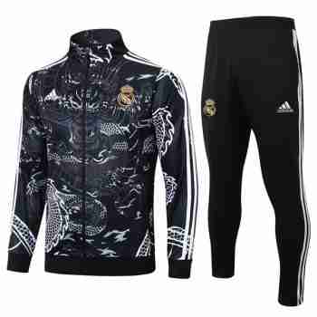 Survetement Real Madrid 2024 2025 Negro Blanco