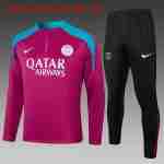 Niños Sudadera De Training PSG 2024-2025 Purpura Rojo 3