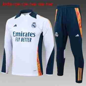 Sweat Entrainement Enfant Real Madrid 2024 2025 Blanco Azul