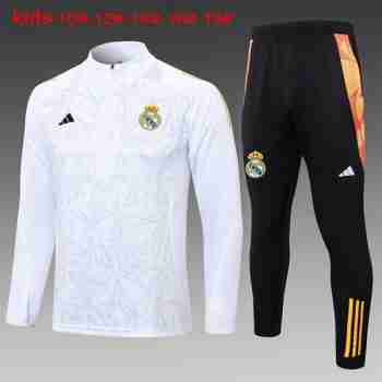 Sweat Entrainement Enfant Real Madrid 2024 2025 Blanco Gris