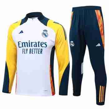 Sweat Entrainement Real Madrid 2024 2025 Blanco Amarillo