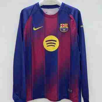 Thailande 1rd Manches Longues Maillot Barcelone 2025 2026