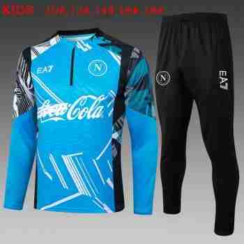 Sweat Entrainement Enfant Napoli 2025 2026 Bleu