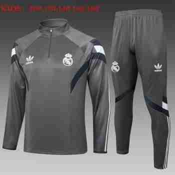 Sweat Entrainement Enfant Real Madrid 2025 2026 Gris