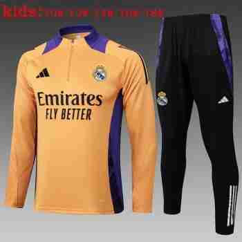 Sweat Entrainement Enfant Real Madrid 2025 2026 Jaune