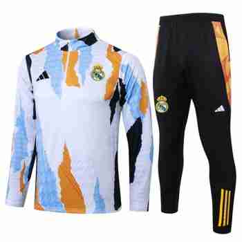 Sweat Entrainement Real Madrid 2025 2026 Blanc Orange