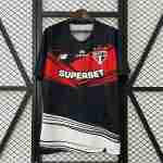Tailandia Camiseta Sao Paulo Pre-Match 2025-2026 Negro Rojo