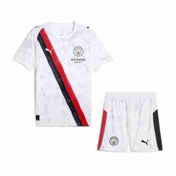 Maillot Ensemble Enfant Manchester City KidSuper 2025 2026 Blanc