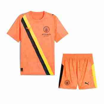 Maillot Ensemble Enfant Manchester City KidSuper 2025 2026 Orange