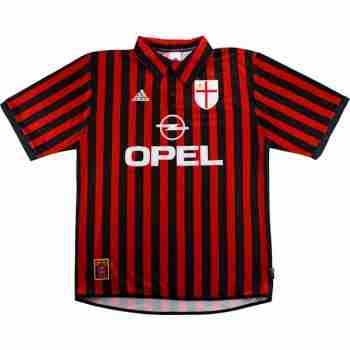 Thailande Maillot 1rd AC Milan Retro 1999 2000 Rouge