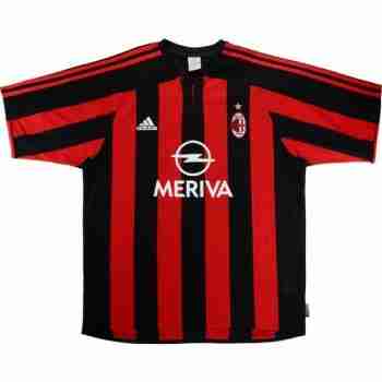 Thailande Maillot 1rd AC Milan Retro 2003 2004 Rouge
