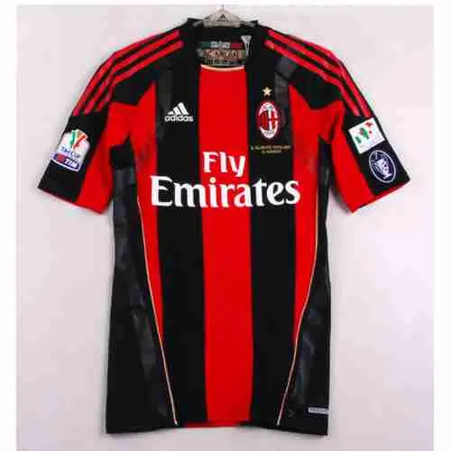 Thailande Maillot 1rd AC Milan Retro 2010 2011 Rouge Thailande Maillot 1rd AC Milan Retro 2010 2011 Rouge