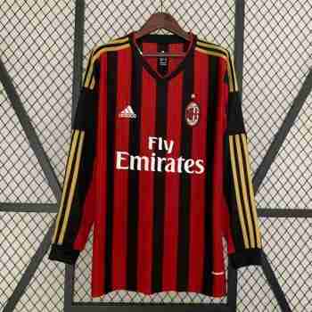 Thailande Maillot 1rd Manches Longues AC Milan Retro 2013 2014