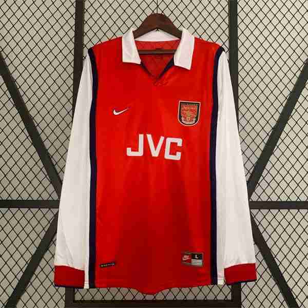 Tailandia Camiseta Arsenal 1ª ML Retro 1998 1999 Thailande Maillot 1rd Manches Longues Arsenal Retro 1998 1999